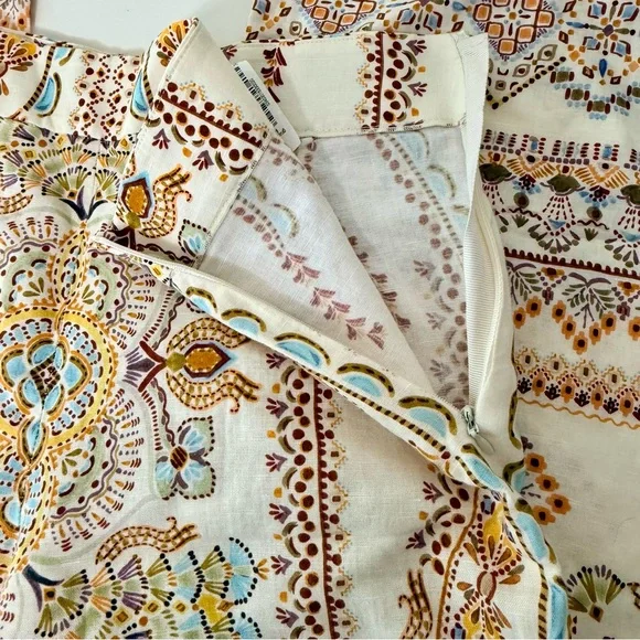 ZARA High-Waisted Boho Linen-Blend Wide Leg Pants - Size S EUC - Picture 4 of 13